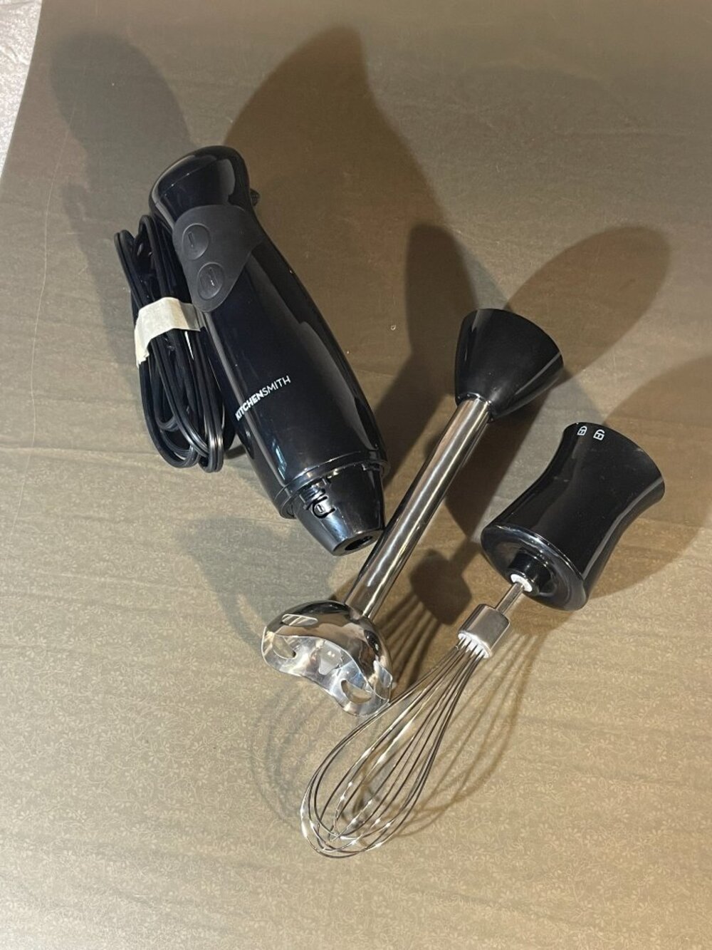 Kitchensmith 2 Speed Electric Immersion Blender with Wisk Black (#2014)
